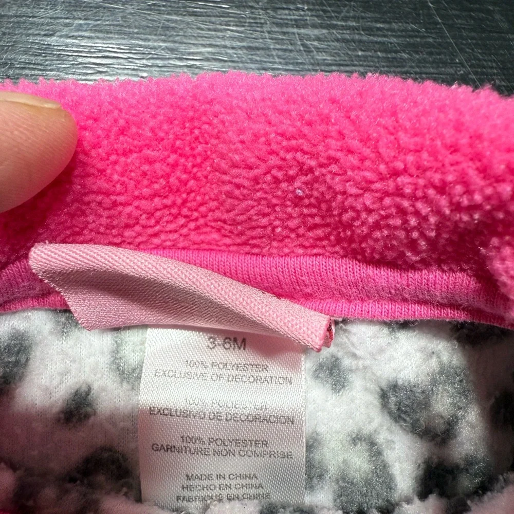 Carter's | Baby Girl Fleece Leopard Footie Pajama | 3-6M